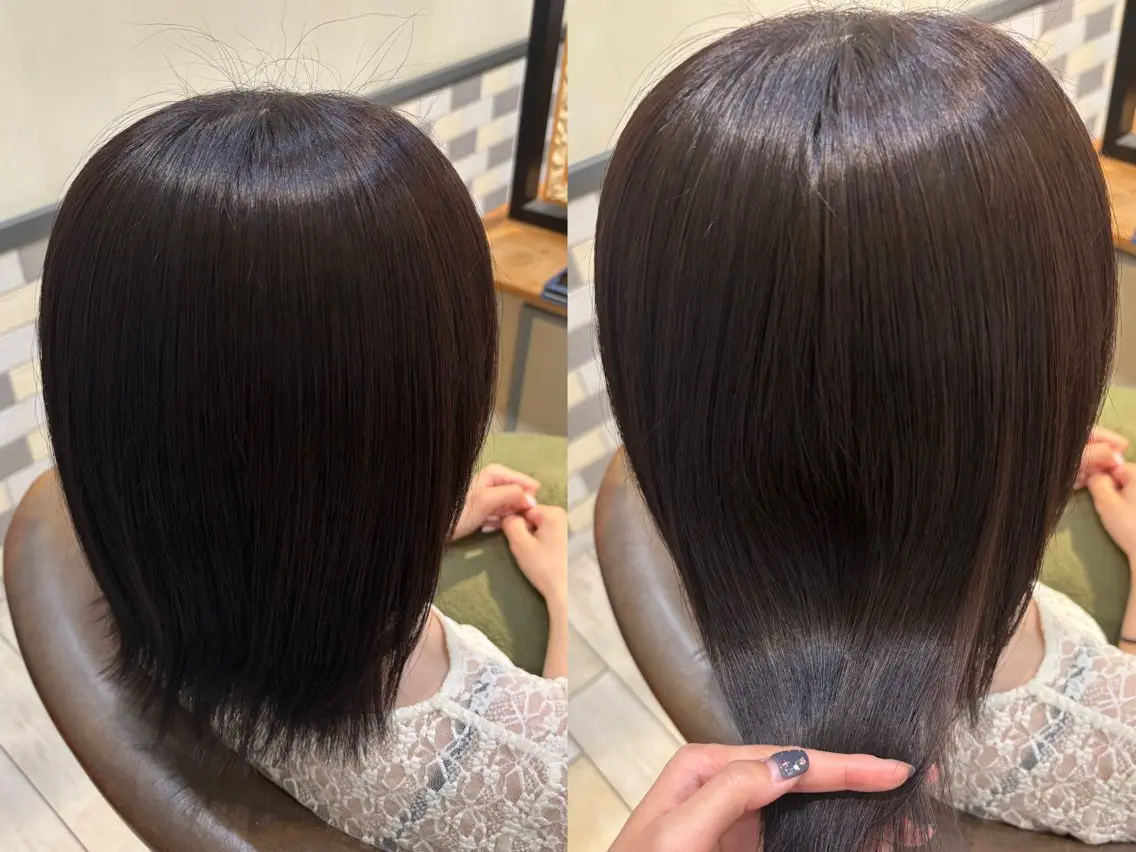 セミロング 古屋 澪 艶髪カラー✨のヘアスタイル