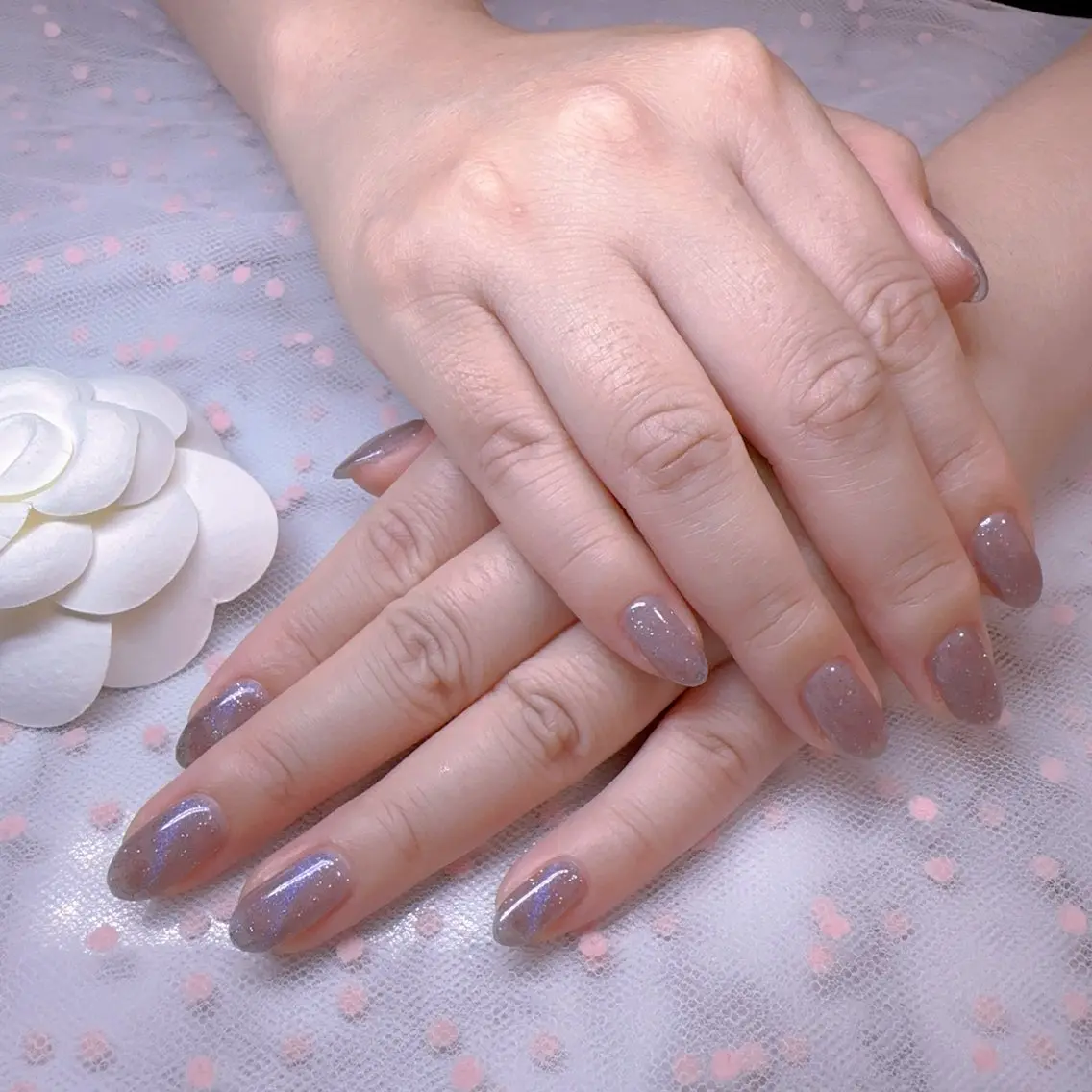 ネイル オーロラネイル フットネイル 韓国ネイル ラメ(グリッター) ラメグラデーション ハンドネイル Belle nail salon 新小岩のネイルデザイン