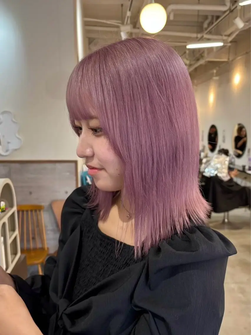 ミディアム LUCK rizunaのヘアスタイル