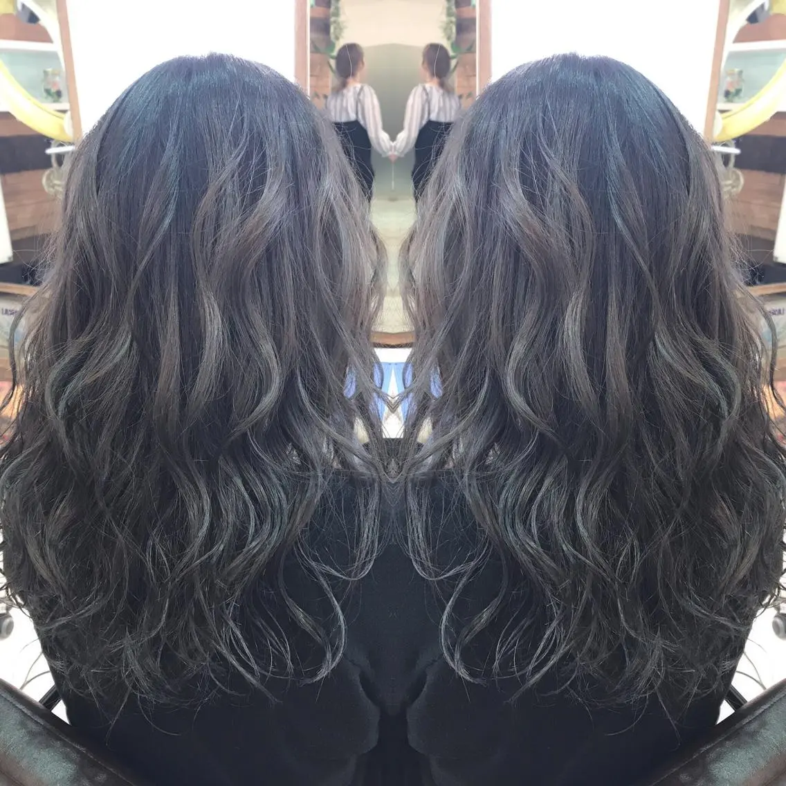 ロング カラー ハイライトカラー イルミナカラー ハイライト 青木 茂樹⭐️ 透明感カラーのヘアスタイル