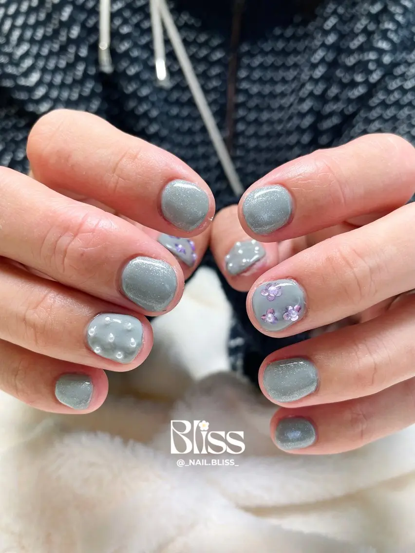 ネイル ドット フラワーネイル ハンドネイル NAIL BLISSのネイルデザイン