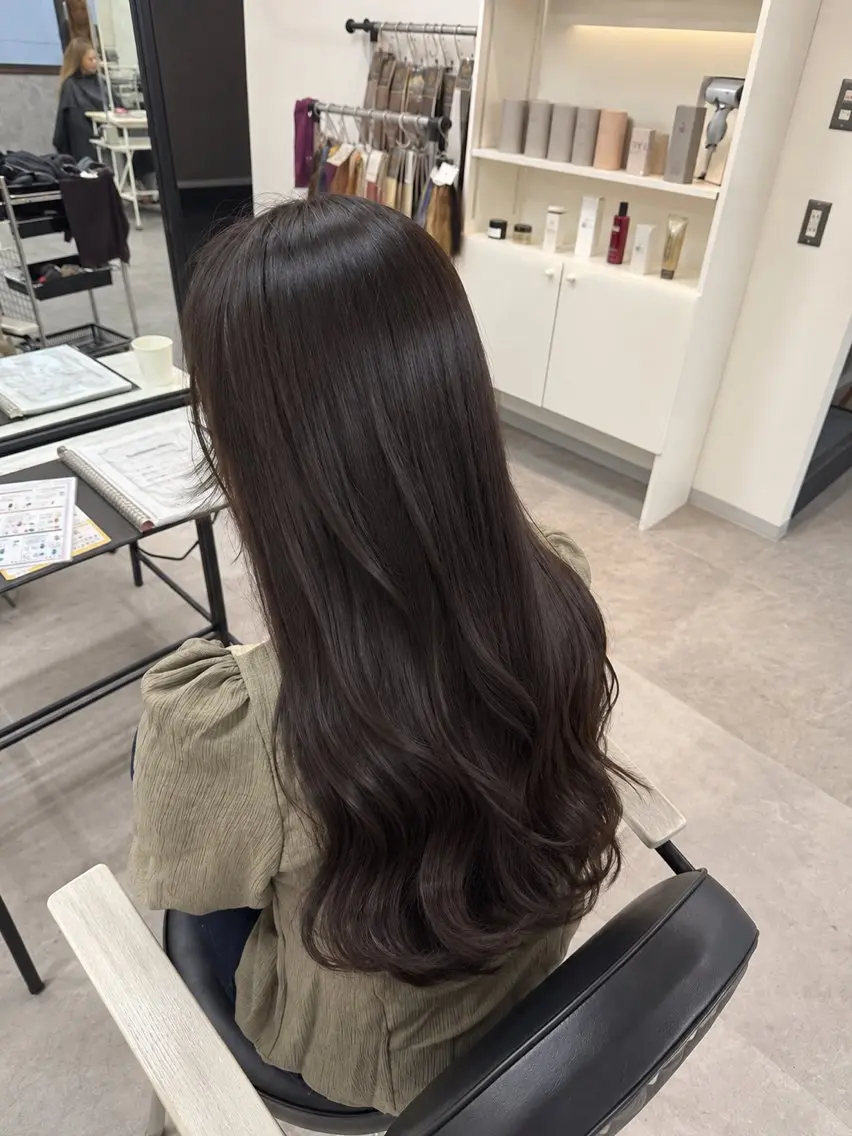 ロング カラー カット ヘアカラー トリートメント 🪞髪質改善カラー 🪞ちひろのヘアスタイル