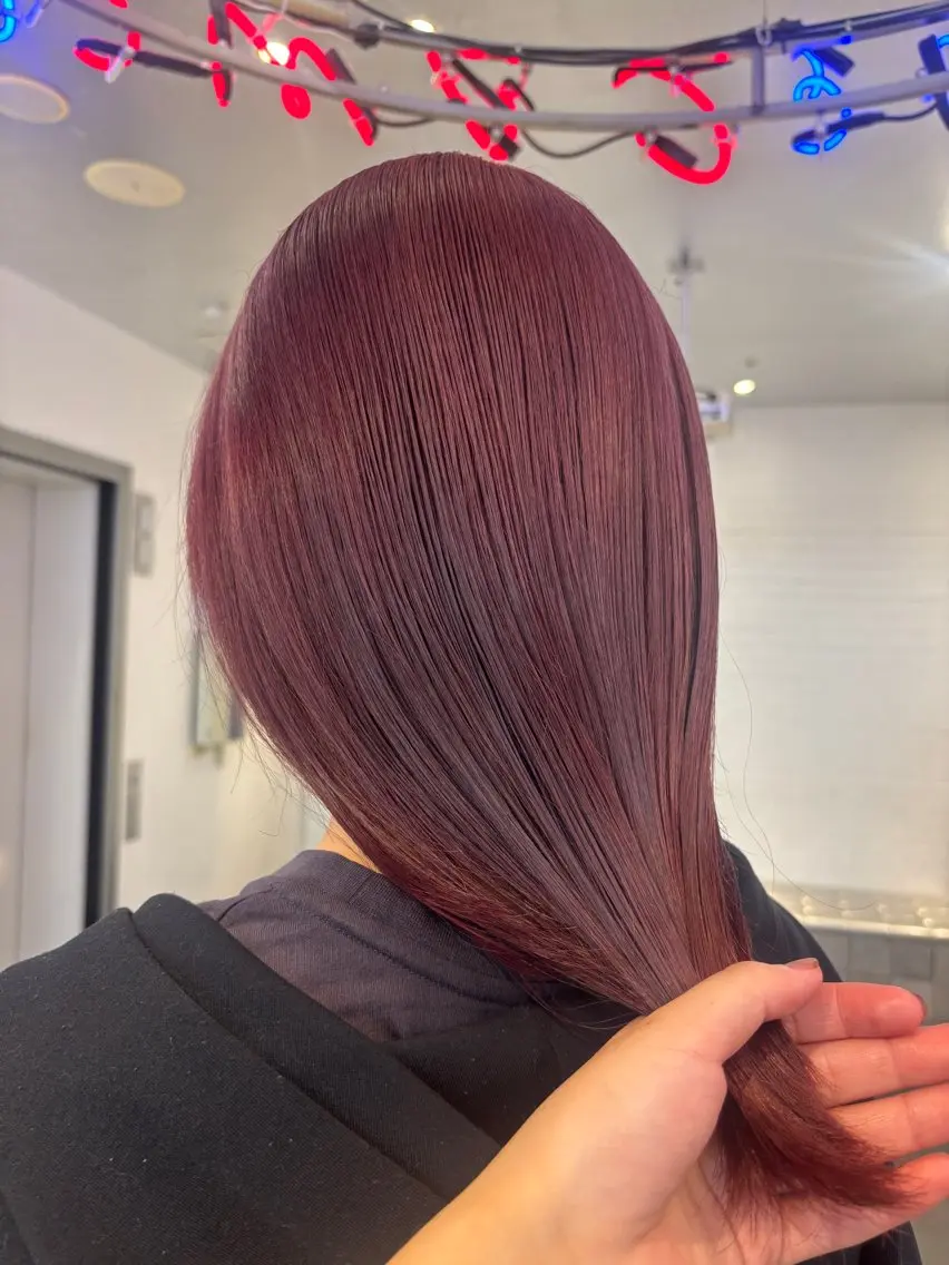 ミディアム カラー ヘアアレンジ ヘアカラー トリートメント 💟ケア×ハイトーン 💟/ミオのヘアスタイル