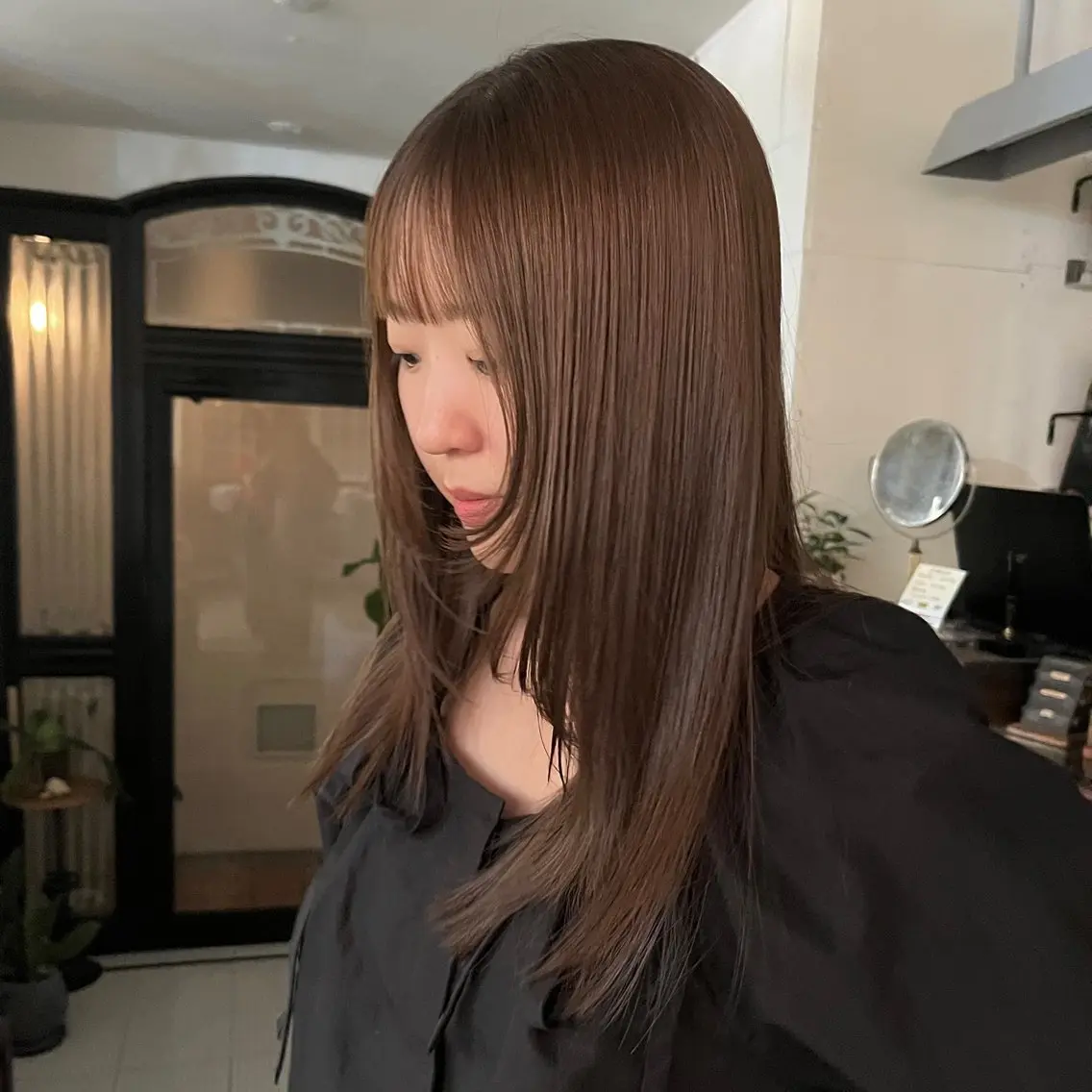 ロング カラー ベージュカラー ブリーチ 透明感カラー ダブルカラー ヘーゼル レイヤー/ベージュ mikuのヘアスタイル