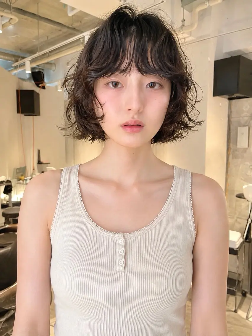 ショート パーマ ボブパーマ ／池田翔太のヘアスタイル