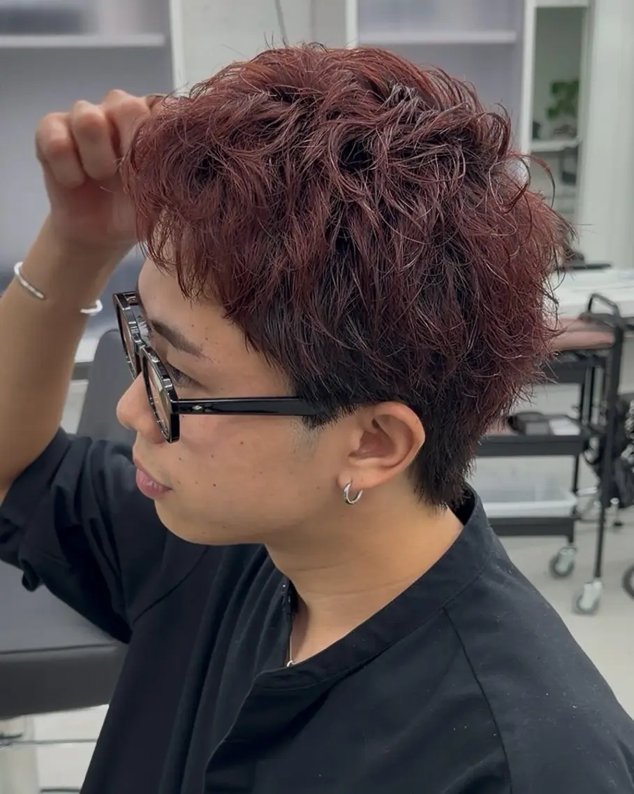 ショート パーマ メンズ カット パーマ メンズ特化/ ルーズパーマ/TOIのヘアスタイル