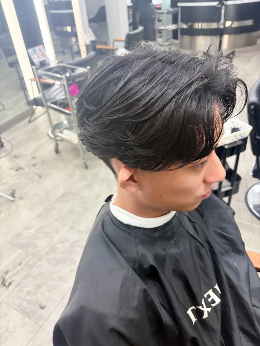 メンズ センターパート フェザーパーマ メンズパーマ カット 静岡 / 毛流れ特化 /メンズヘア/真大のヘアスタイル