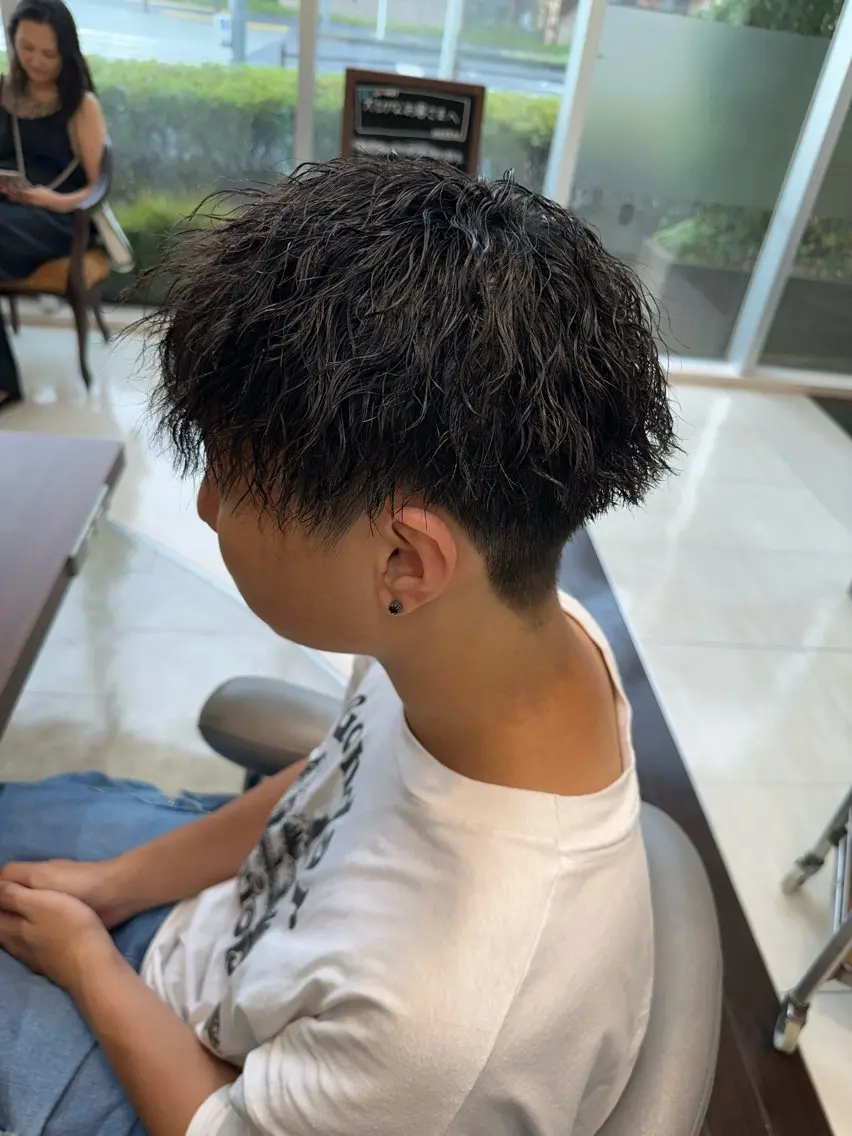 ショート カラー パーマ メンズ カット パーマ ヘアセット 毎月230人担当/ メンズヘア/清和武虎のヘアスタイル