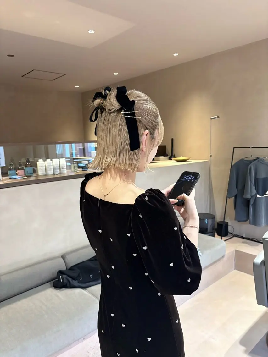 ショート ヘアアレンジ ヘアセット ボブ/ヘアセット 結婚式卒業式アレンジのヘアスタイル