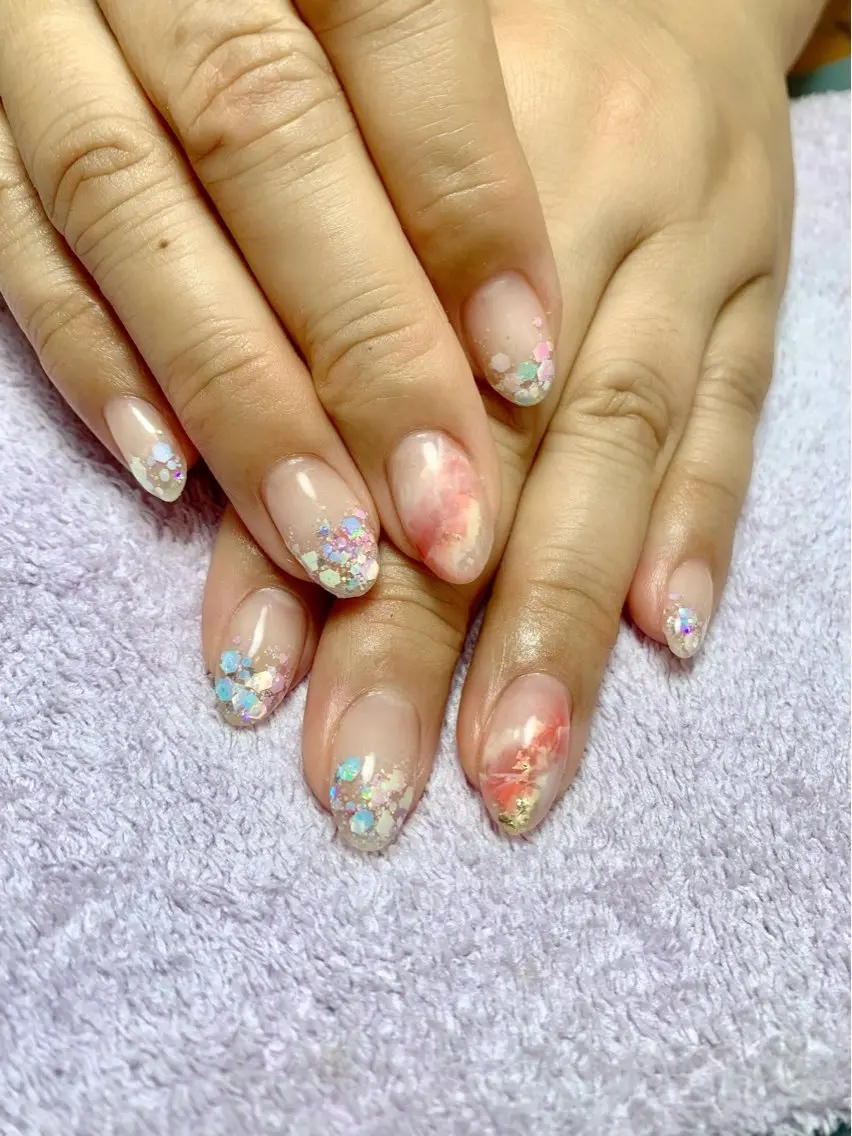 ネイル グラデーション 自爪育成/深爪矯正 salon fam_のネイルデザイン
