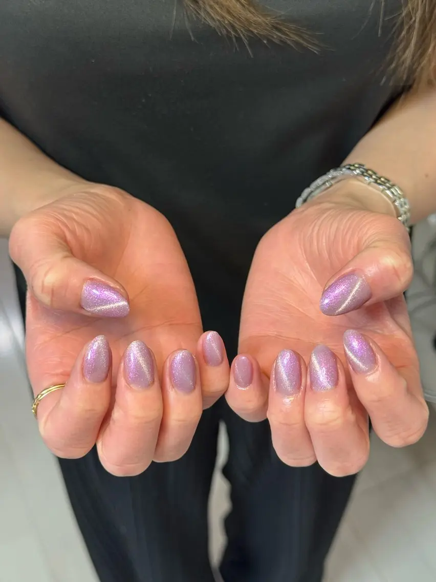 ネイル アートネイル オーロラネイル チークネイル フレンチネイル ガラスフレンチ ハンドネイル 🎀🎀YooLi Nail Salonのネイルデザイン