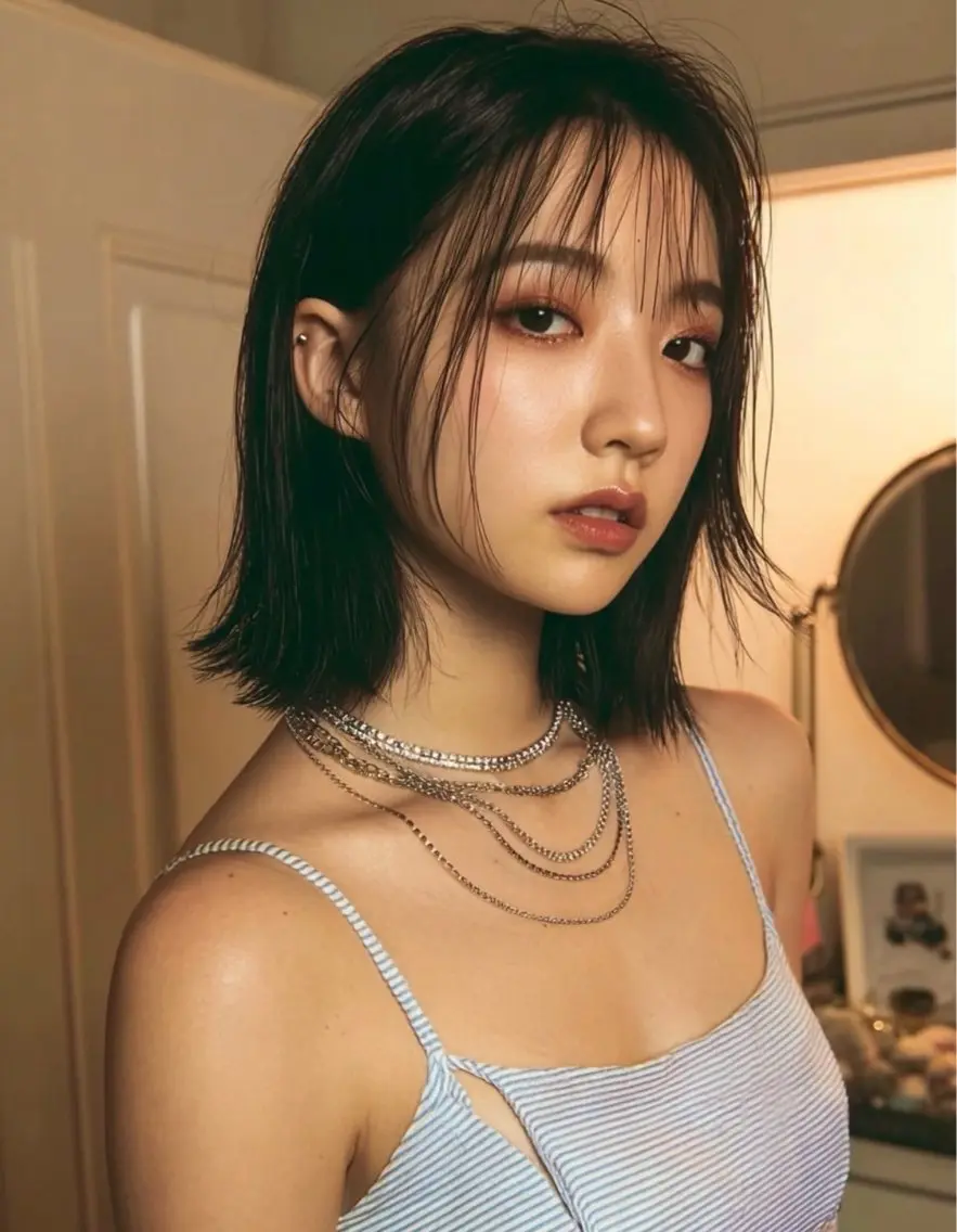 ショート ボブレイヤー ボブ 学生 レイヤーカット カット ヘッドスパ 🌿透明感カラー レイヤーカットのヘアスタイル