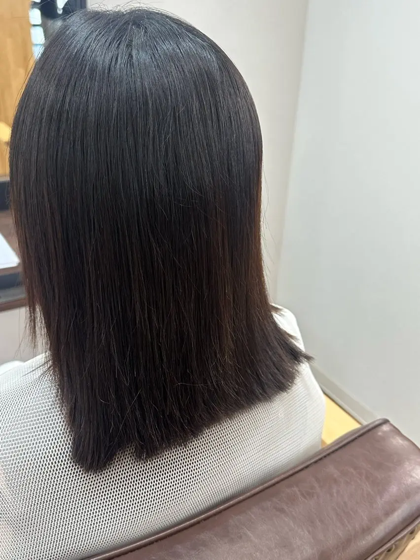 セミロング 縮毛矯正 トリートメント Azule なつめのヘアスタイル