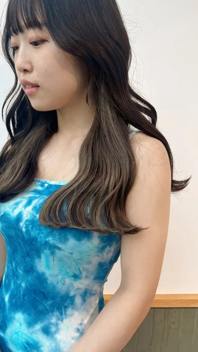 ロング カラー ヘアカラー トリートメント 赤みゼロ/透明感 カラー🌿KANTAのヘアスタイル