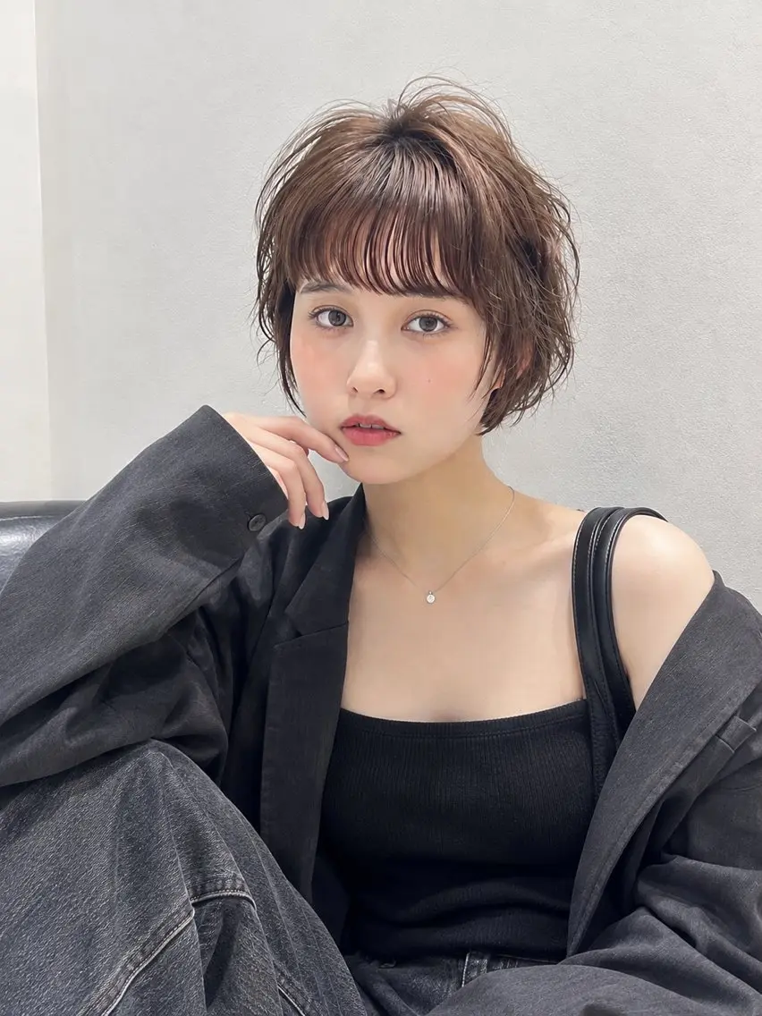 ショート ショートボブ ボブ ショートヘア カット ヘアカラー トリートメント ショート/ボブ 艶髪カラーTOSHIのヘアスタイル
