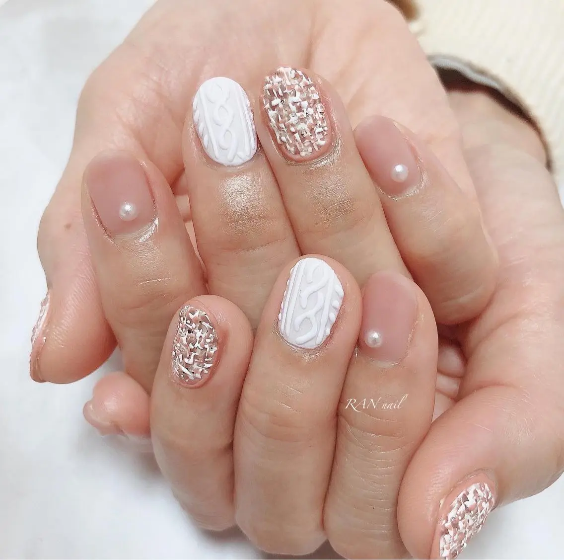 ネイル ブラウン ジェルネイル オフィスネイル ピンク シンプルネイル ハンドネイル フットネイル RAN nailのネイルデザイン