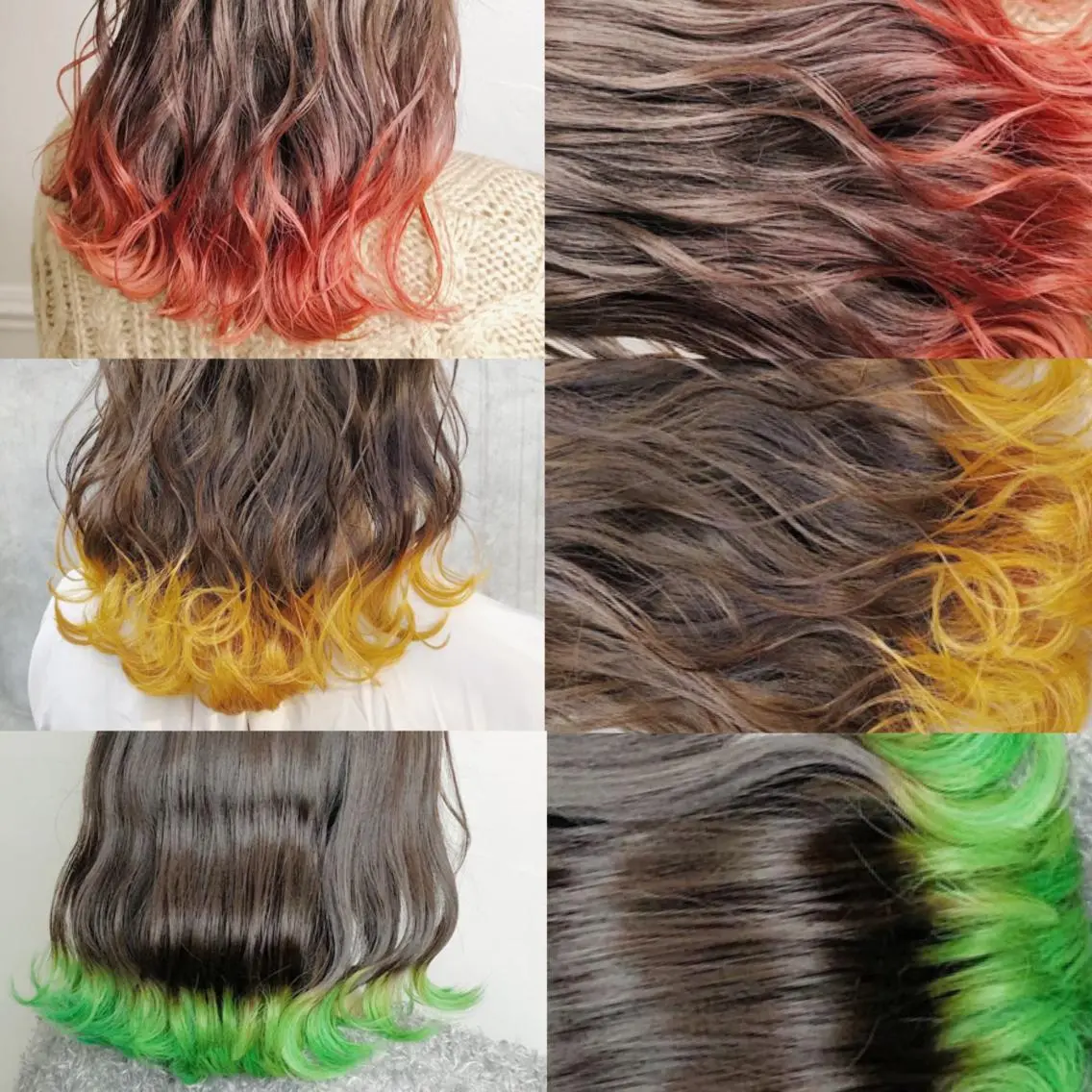 ミディアム カラー ヘアアレンジ シールエクステ アクアカラー ブリーチ ケアブリーチ ダブルカラー ワンズリー中明度 店舗公式のヘアスタイル