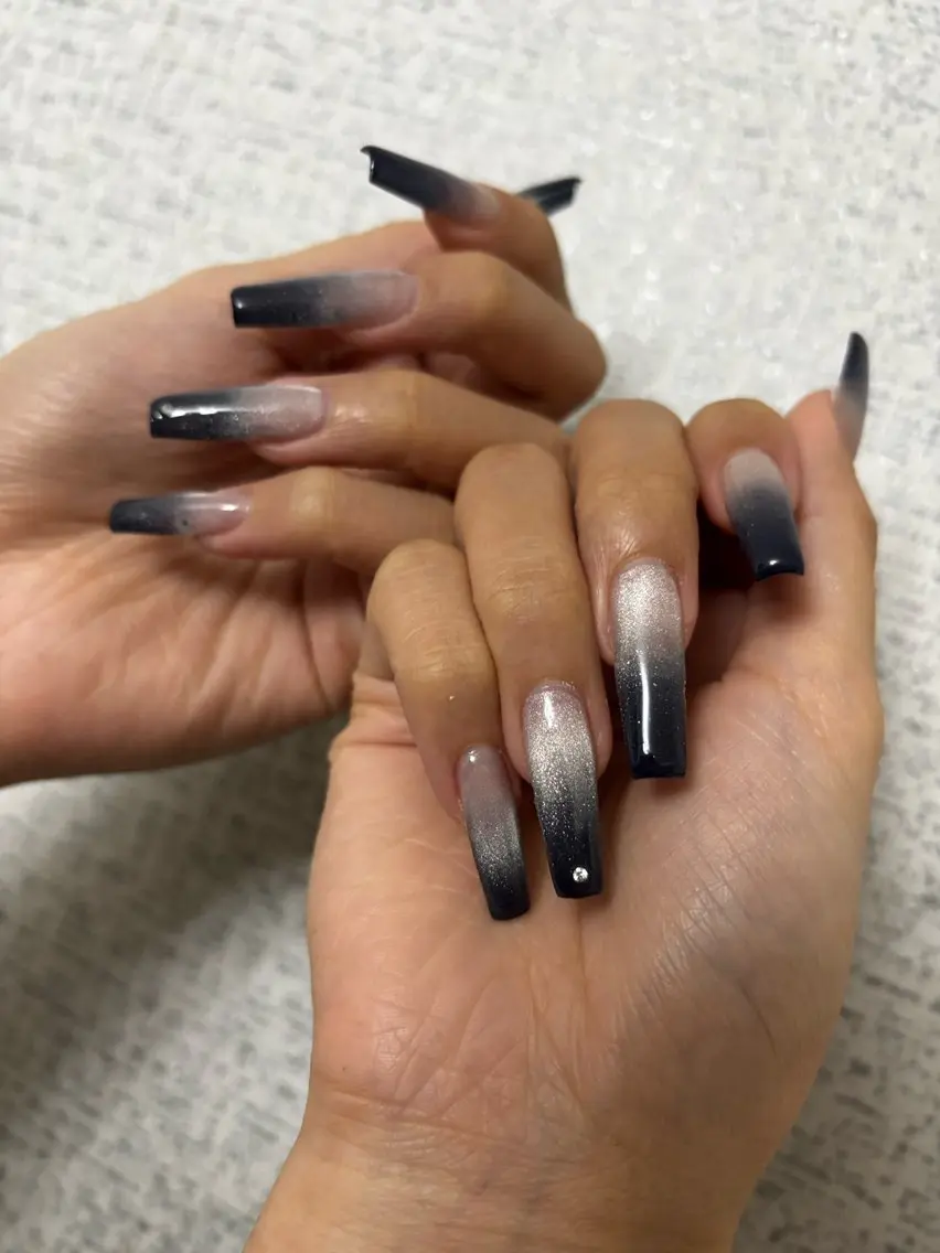 ネイル グラデーション マグネットネイル ネイルチップ ハンドネイル nemuri nail salonのネイルデザイン