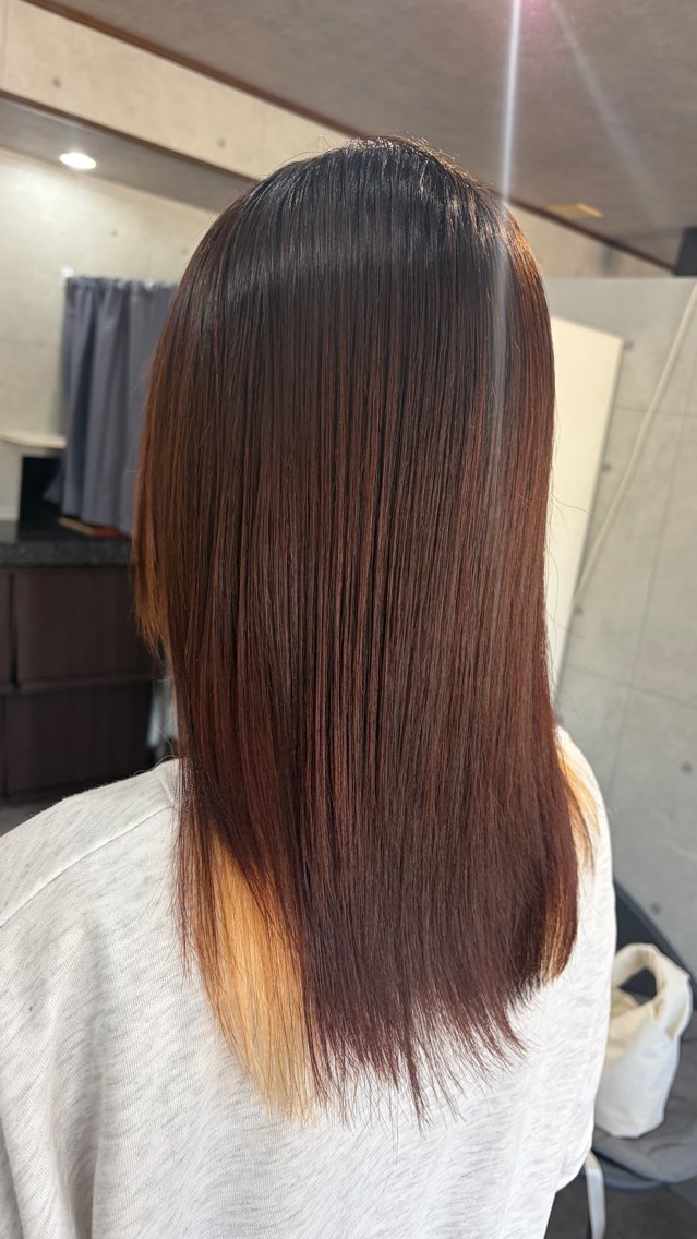 セミロング ショートボブ ボブ ハイライト 髪質改善 レイヤーカット トリートメント REVE 美容室のヘアスタイル