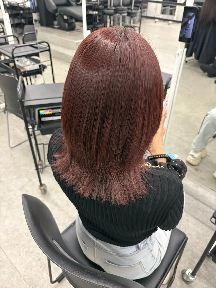 ミディアム カラー ヘアカラー トリートメント うる艶ワンホン/ HINANO🩶のヘアスタイル
