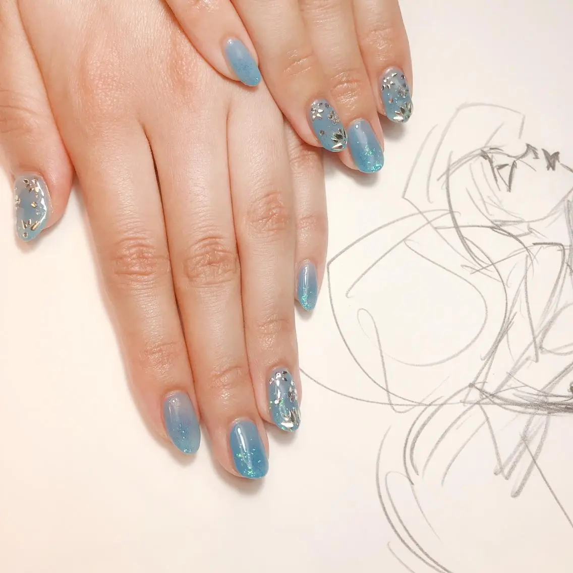 ネイル ストーンネイル owlnail /持込みデザイン専門のネイルデザイン