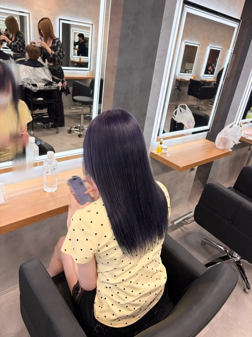 ロング ヘアカラー ヘアセット 透明感/韓国風 RENA🤎のヘアスタイル