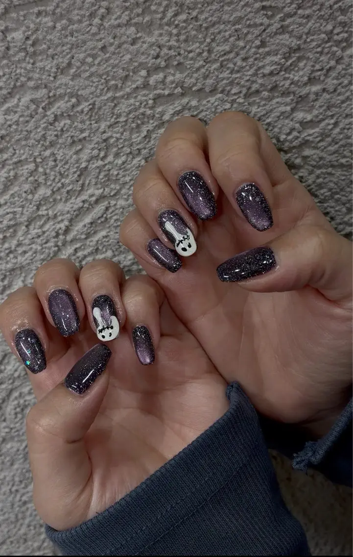 ネイル ハロウィン マグネットネイル モンタナ nailのネイルデザイン