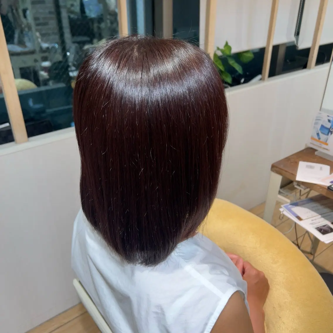 ミディアム カラー ヘアカラー トリートメント ヘッドスパ ブリーチなし艶カラー 🤍mikuのヘアスタイル