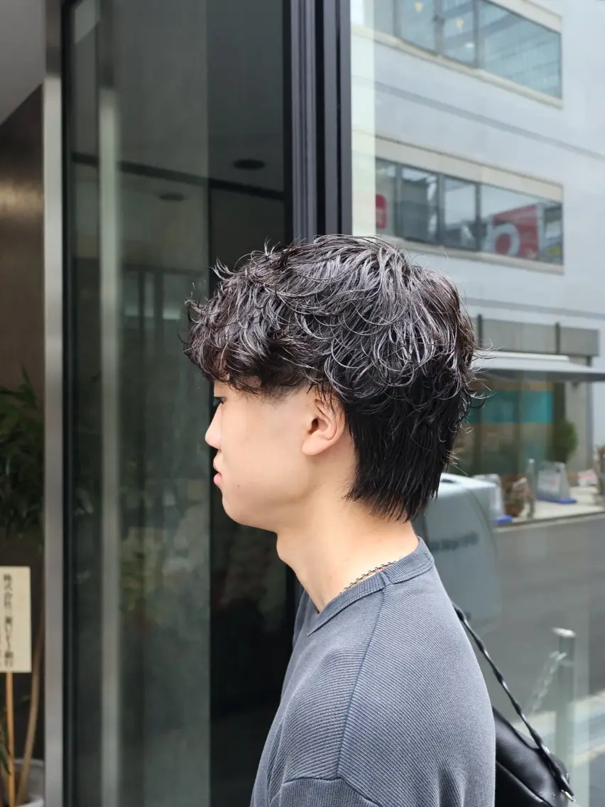 ショート パーマ メンズ カット パーマ SCENEbyRAD helmのヘアスタイル