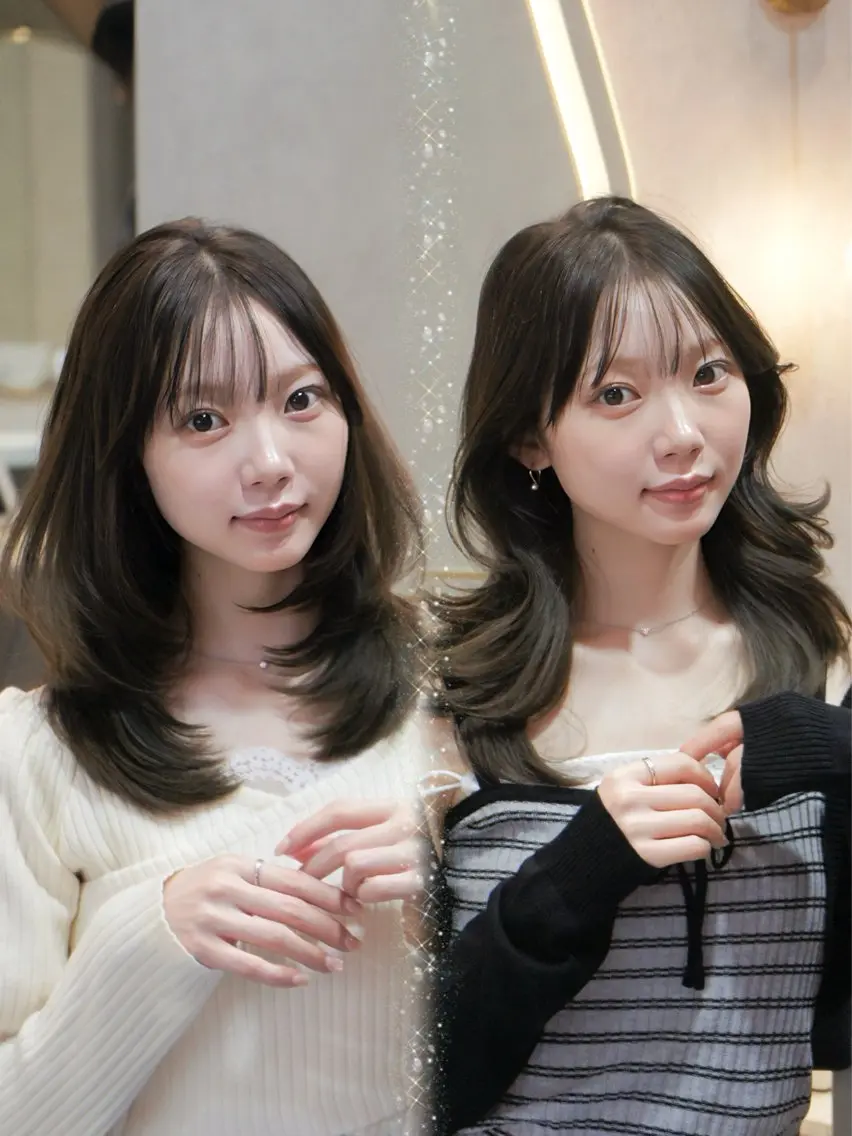 【ミニモ限定💖0円クーポン💫】☁️韓国風カット︎︎☁『ロング🫧ミディアム🫧ボブ』➕1stepトリートメント🌈の写真