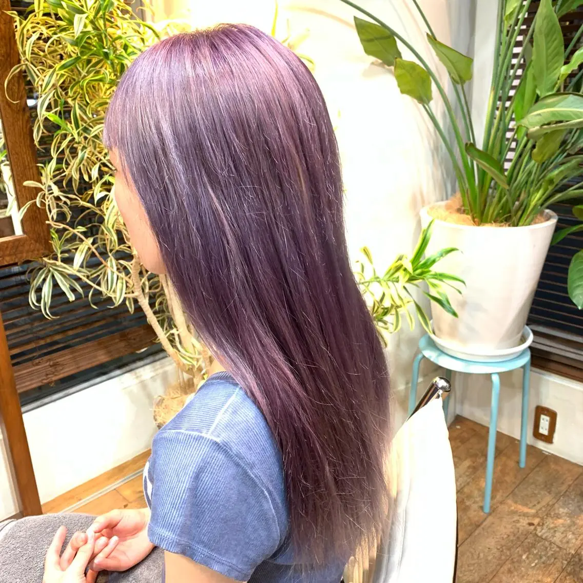 ロング カラー パープルカラー ヘアカラー Shouei  のヘアスタイル