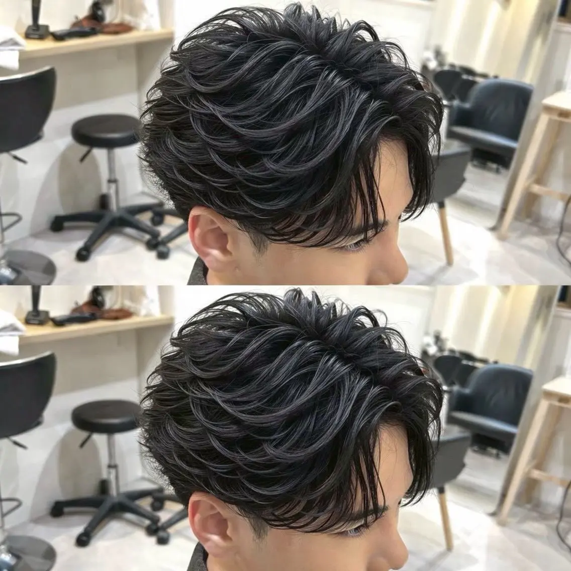 ショート パーマ メンズ パーマ 🇰🇷韓国フェザー パーマ🪽‪/ユウトのヘアスタイル