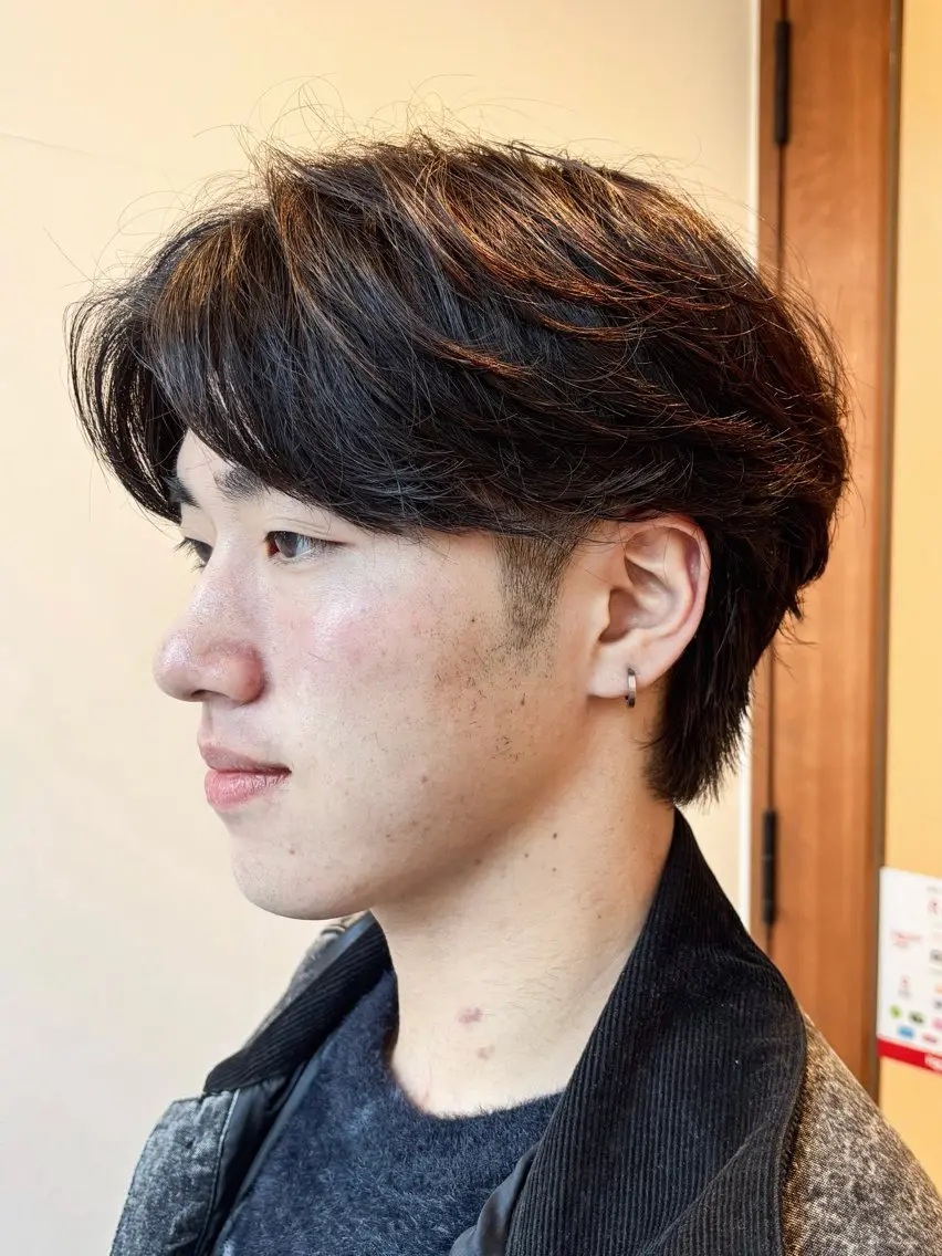 メンズカット+パーマ¥8800の写真