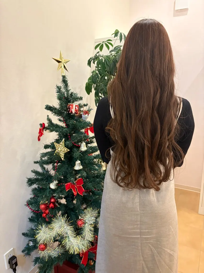 ロング カラー フクシ レンのヘアスタイル