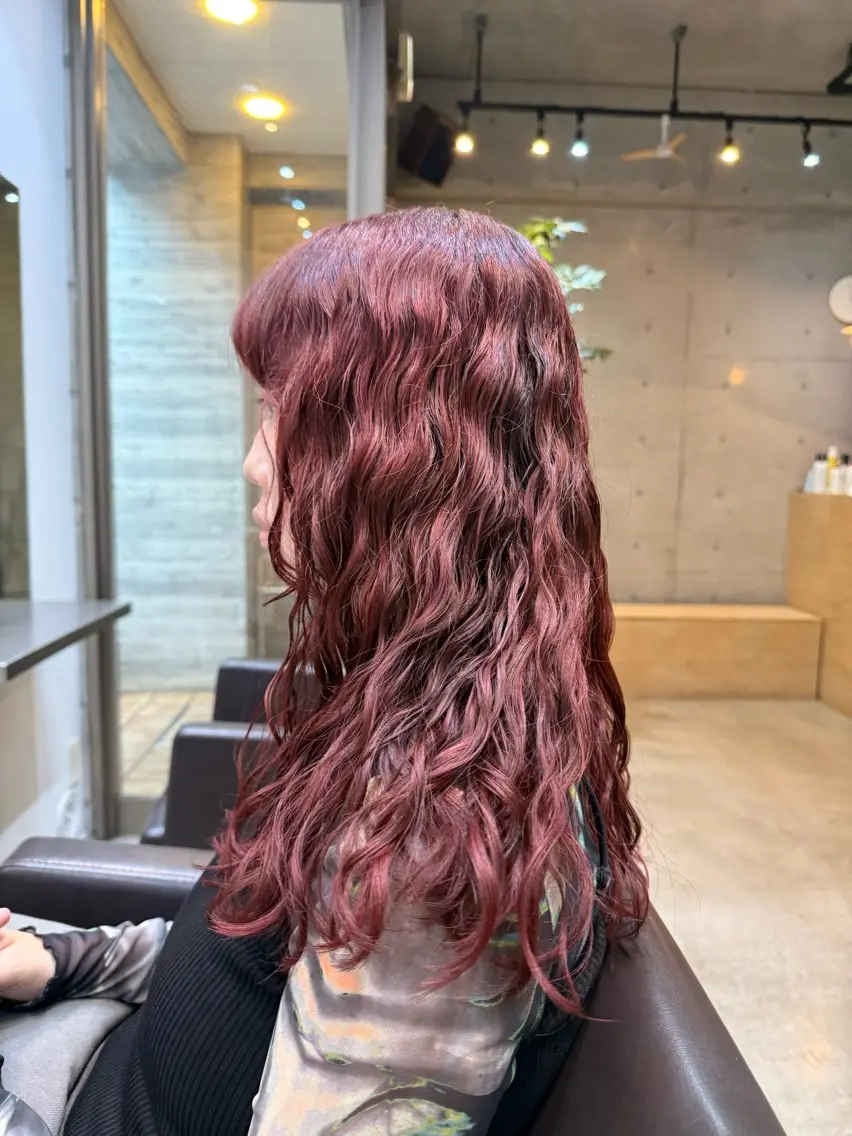 ロング カット ヘアカラー パーマ トリートメント 🌈朝5分で簡単 おしゃれパーマ🌈のヘアスタイル