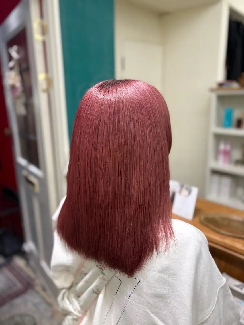 セミロング カット ヘアカラー トリートメント 🎀ときの/髪質改善 透けッ暖色カラー🪞のヘアスタイル