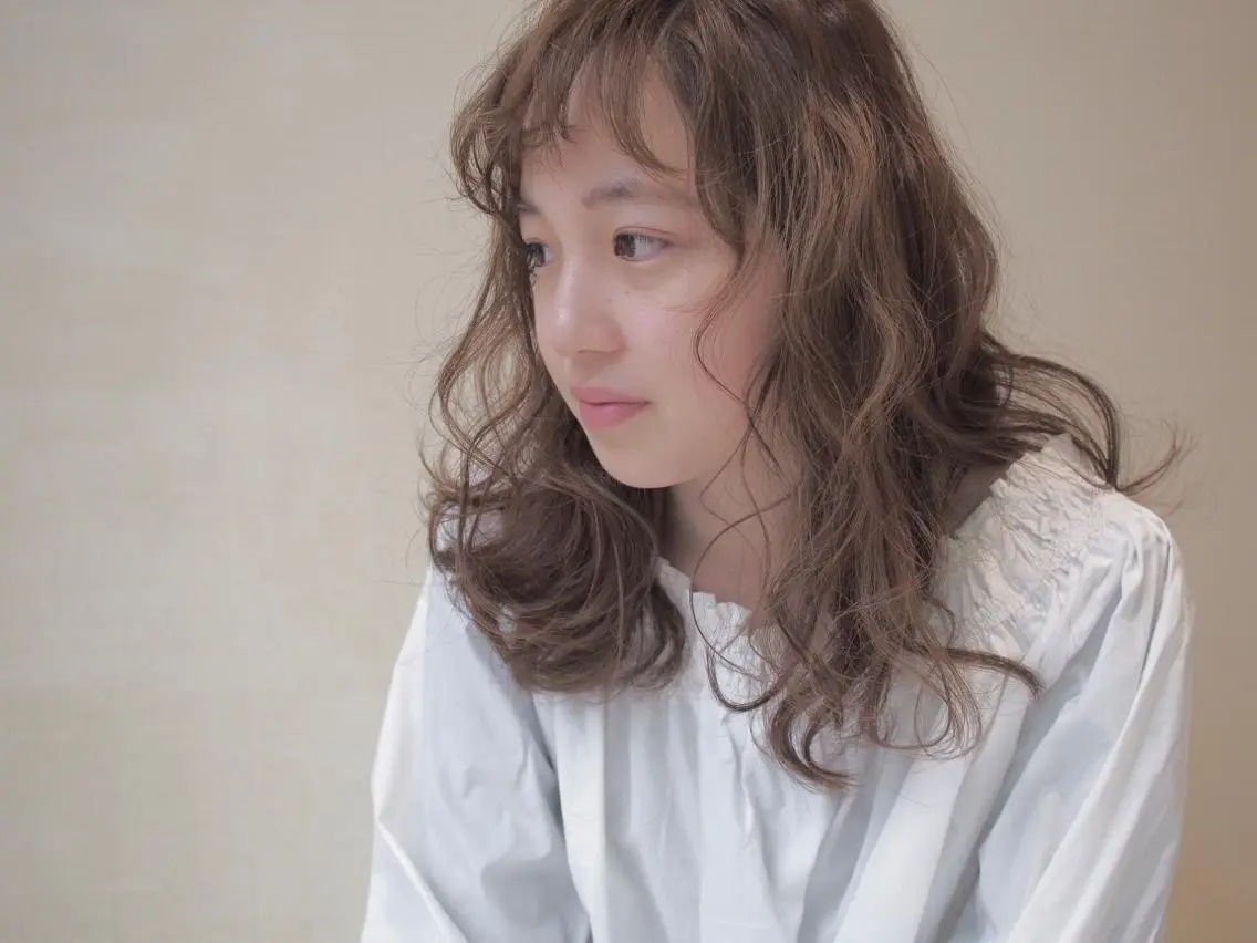 セミロング パーマ 似合わせカット🌿 前川のヘアスタイル