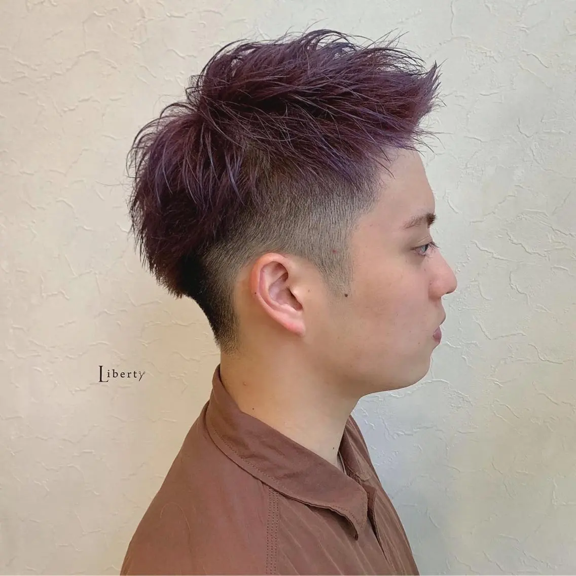 ショート カラー メンズ ダブルカラー ラベンダーカラー ラベンダーグレー メンズ指名多数!! 田島史也のヘアスタイル