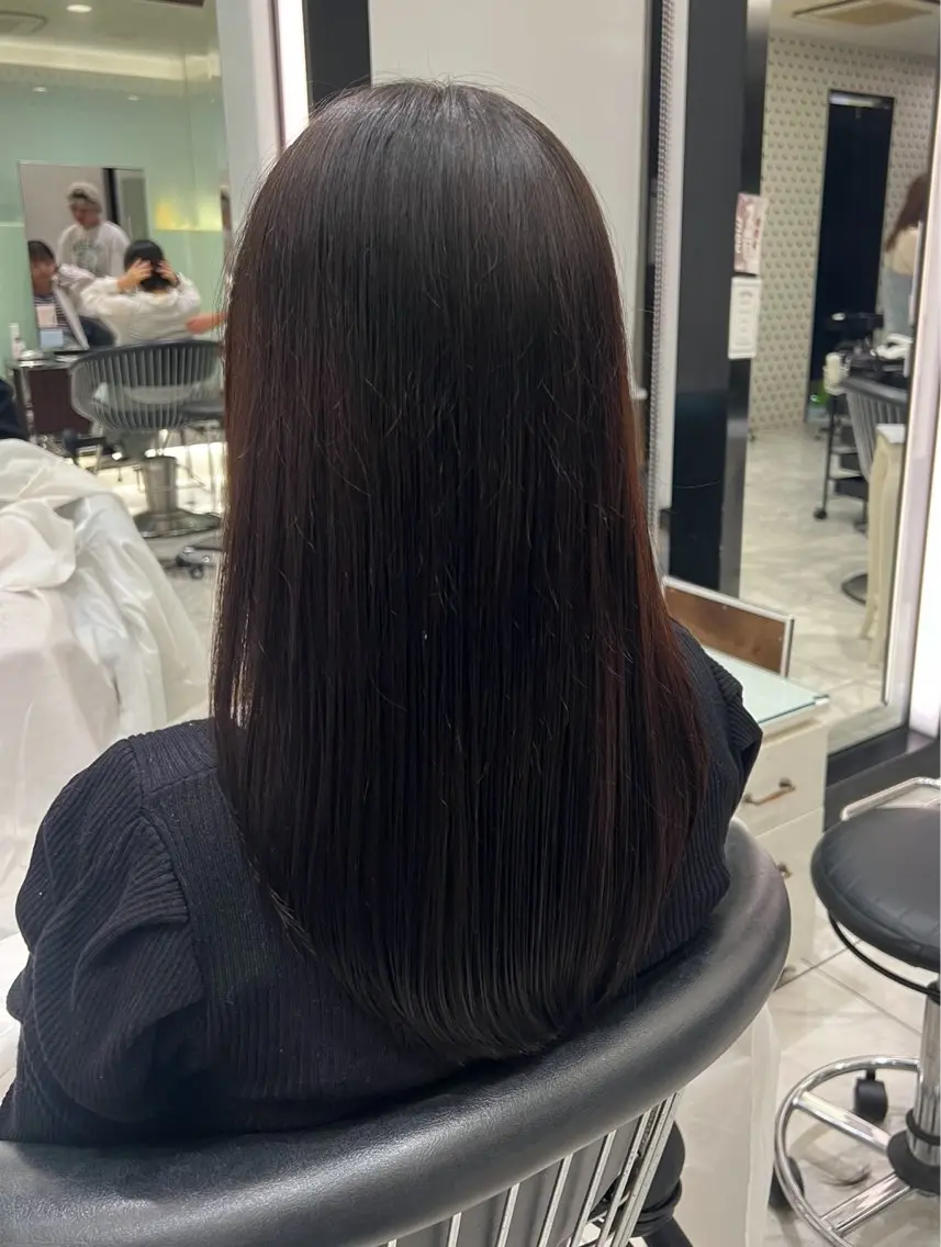 ロング コテ巻きパーマ💙 シノヤユイのヘアスタイル