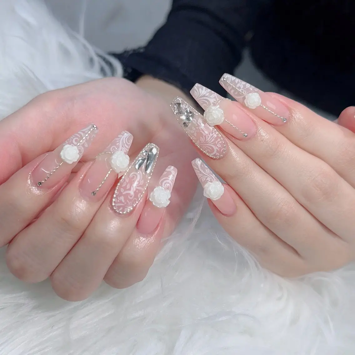 ネイル アートネイル フレンチネイル ジェルネイル 韓国ネイル マグネットネイル Lenie Nail Salonのネイルデザイン