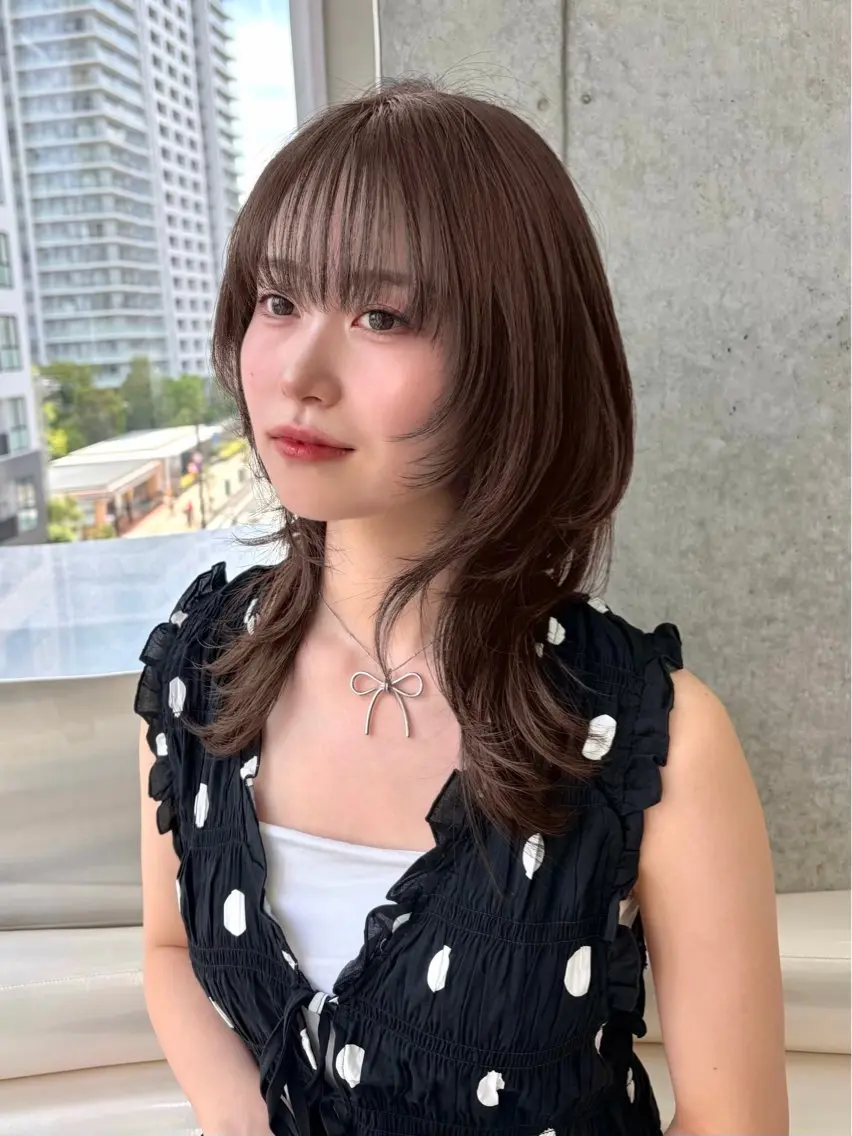 セミロング カット ヘアカラー トリートメント 大宮🤍縮毛矯正 レイヤー🪽なるのヘアスタイル