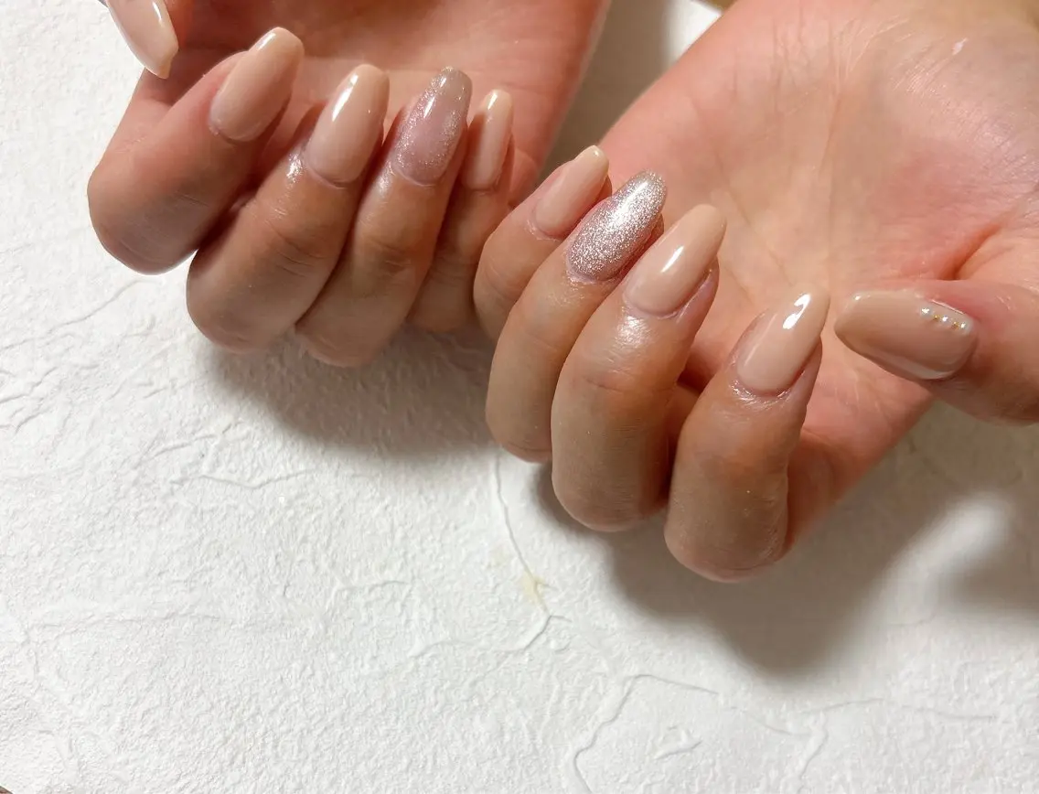 ネイル オーロラネイル フットネイル フレンチネイル ジェルネイル マグネットネイル ハンドネイル kiki nail &brow二子玉川のネイルデザイン