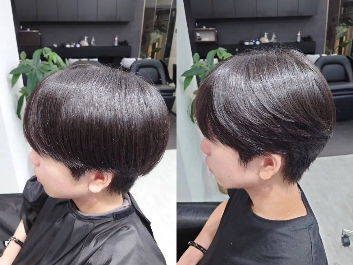 ショート 縮毛矯正 メンズ縮毛矯正　渋谷 川端祥子　のヘアスタイル
