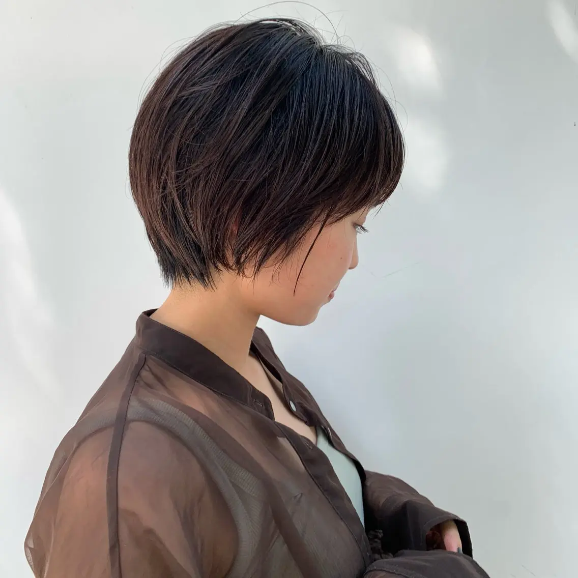 ショート カット ヘアカラー トリートメント レイヤー/赤みなし カラー/ひかるのヘアスタイル