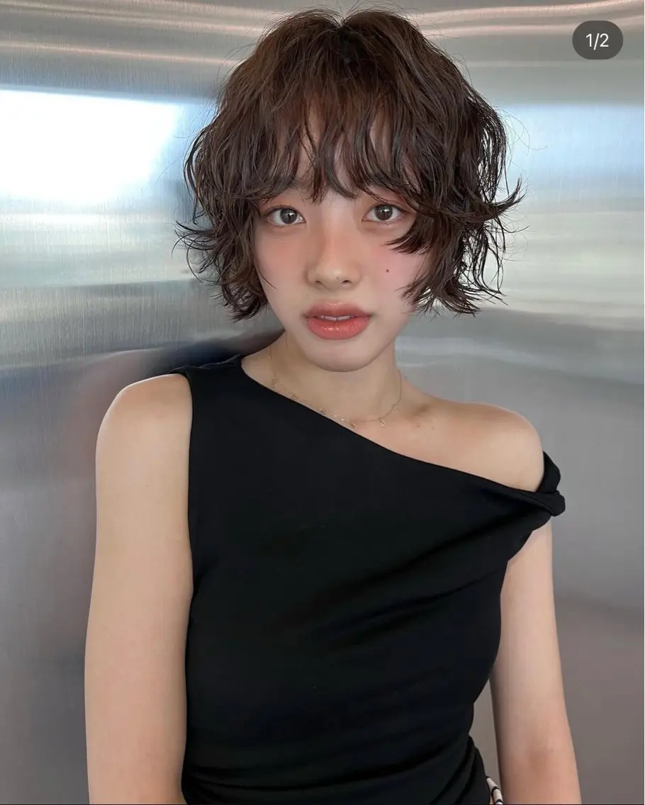ショート パーマ 西山 凜のヘアスタイル