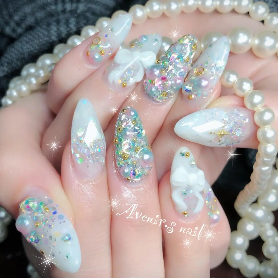 ネイル ブライダルネイル Home Salon Avenir.のネイルデザイン
