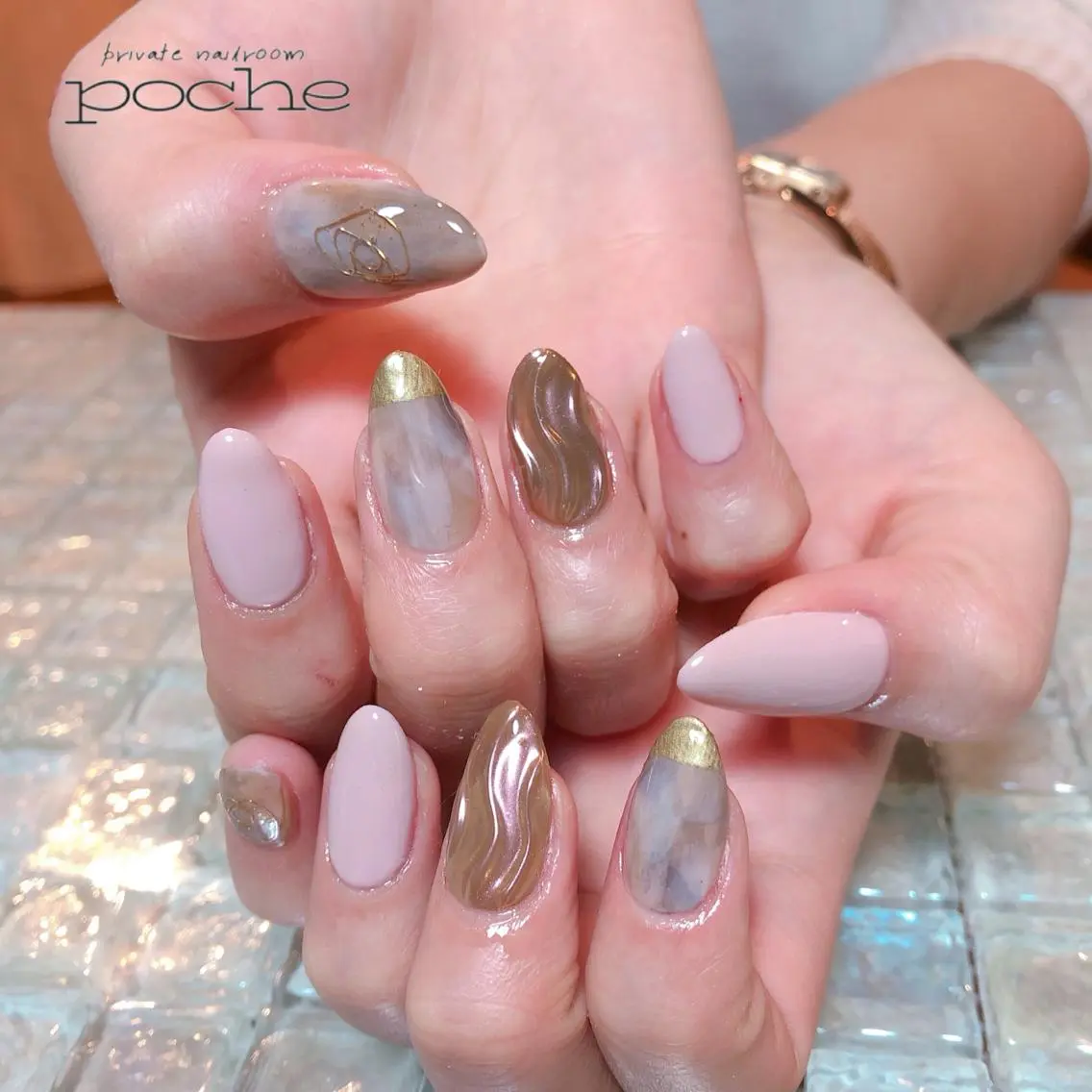 ネイル ニュアンスネイル シンプルネイル ハンドネイル 工藤 理恵のネイルデザイン