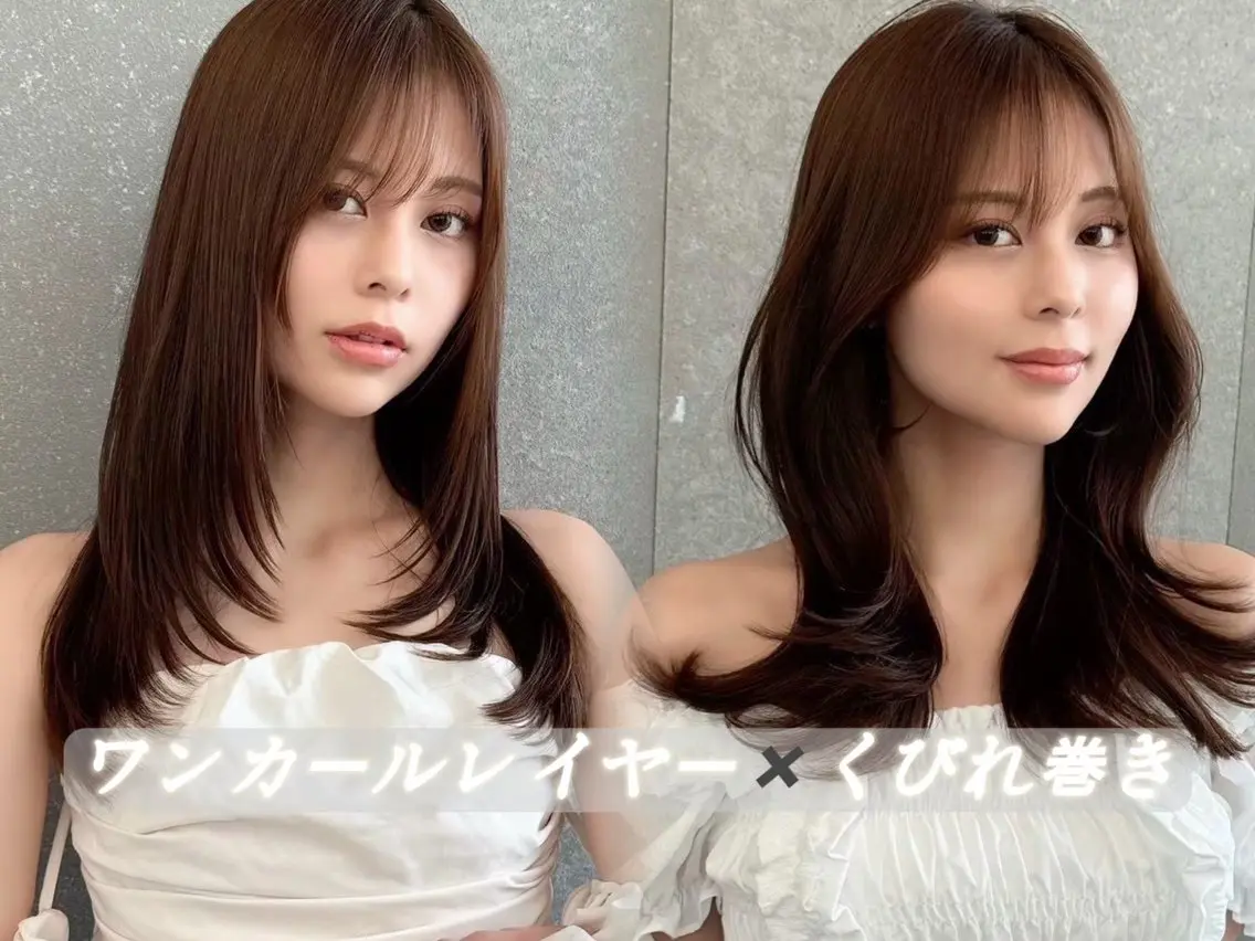セミロング カット ヘアカラー トリートメント 小久保美空/縮毛矯正 ミディアム/レイヤーのヘアスタイル