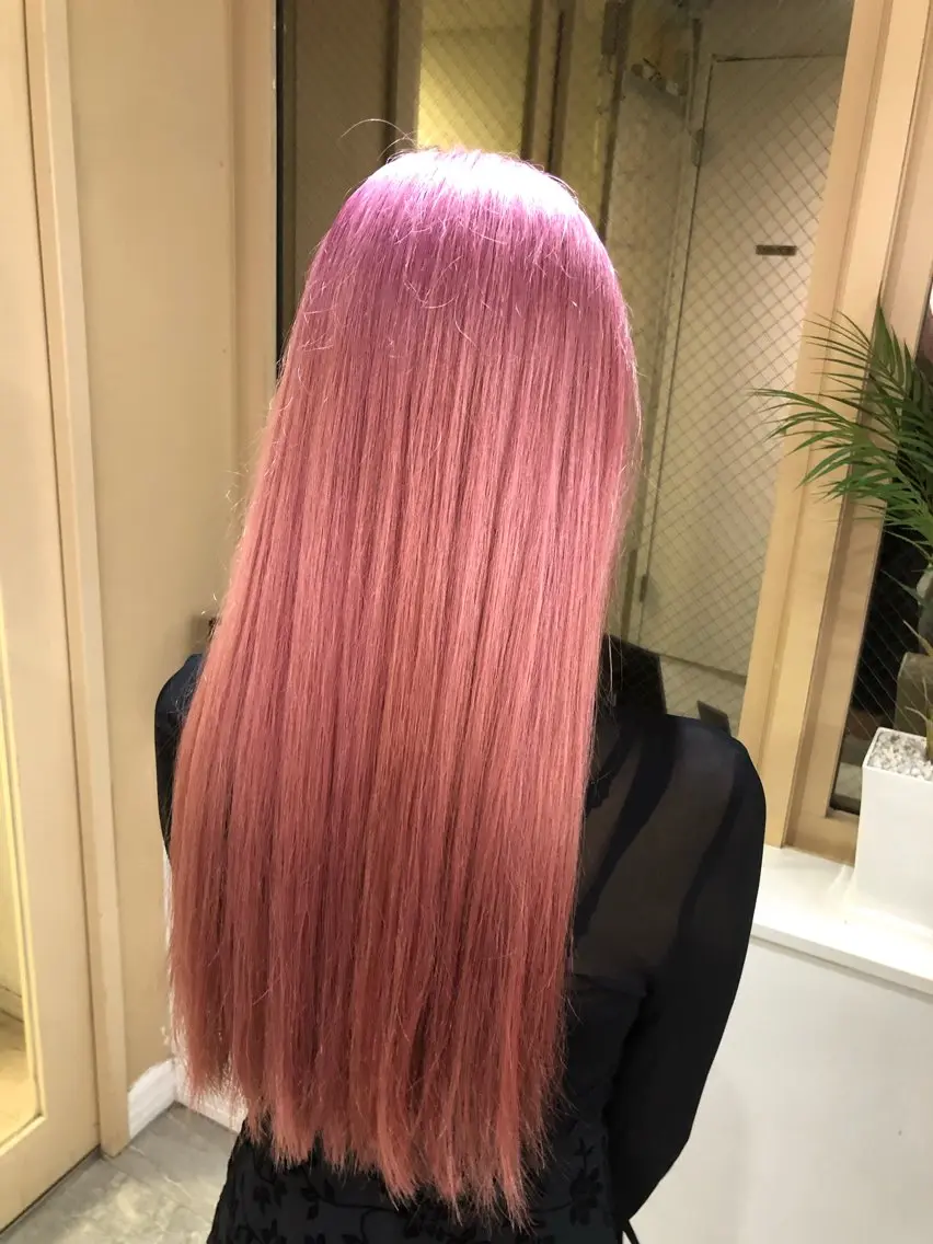 ロング ヘアカラー ハイトーンカラーエク ステ🌺RENA🌺のヘアスタイル