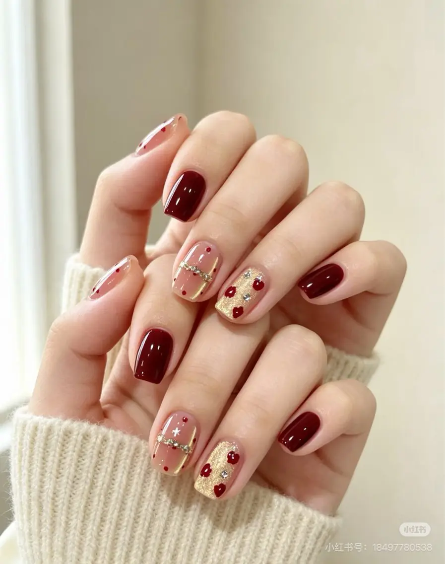 ネイル ボルドー ブラウン 長さ出し フットネイル フレンチネイル NEW NAIL KaKa❤️🔥のネイルデザイン